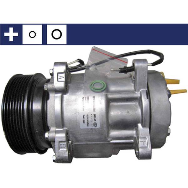 Klimakompressor 12 V Ø 120 mm MAHLE passend für u.a. RENAULT TRUCKS