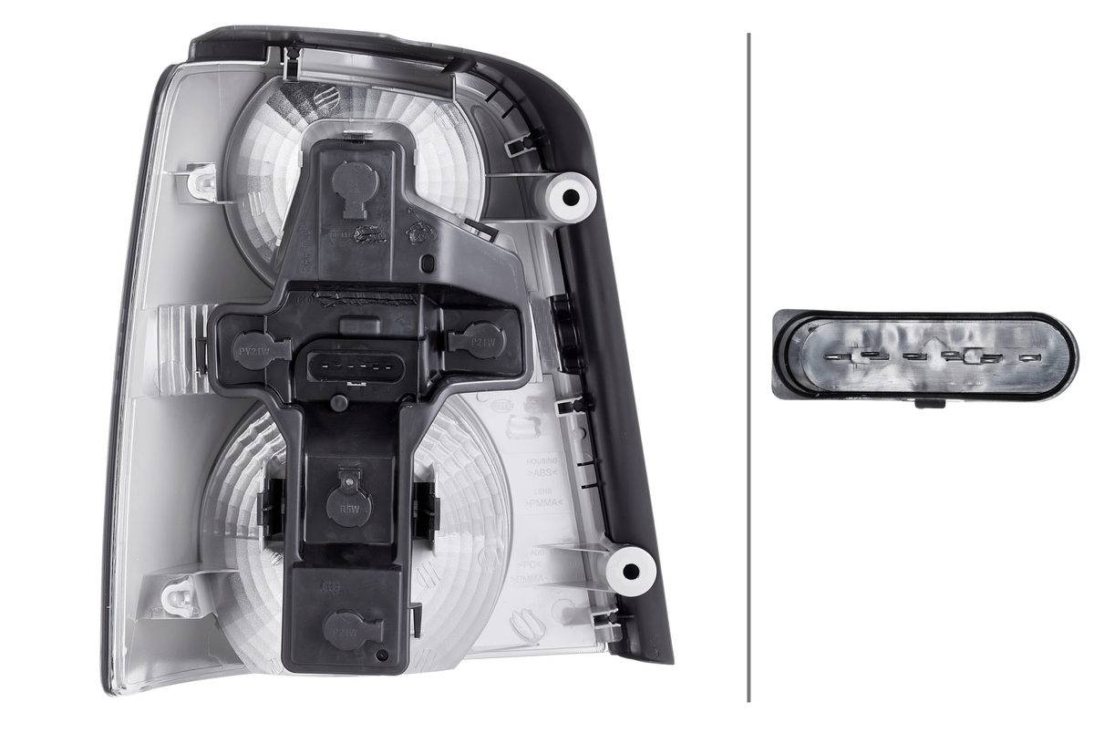Rückleuchte rechts 12 V R5W Glühlampen-Technologie HELLA für VW TOURAN-1