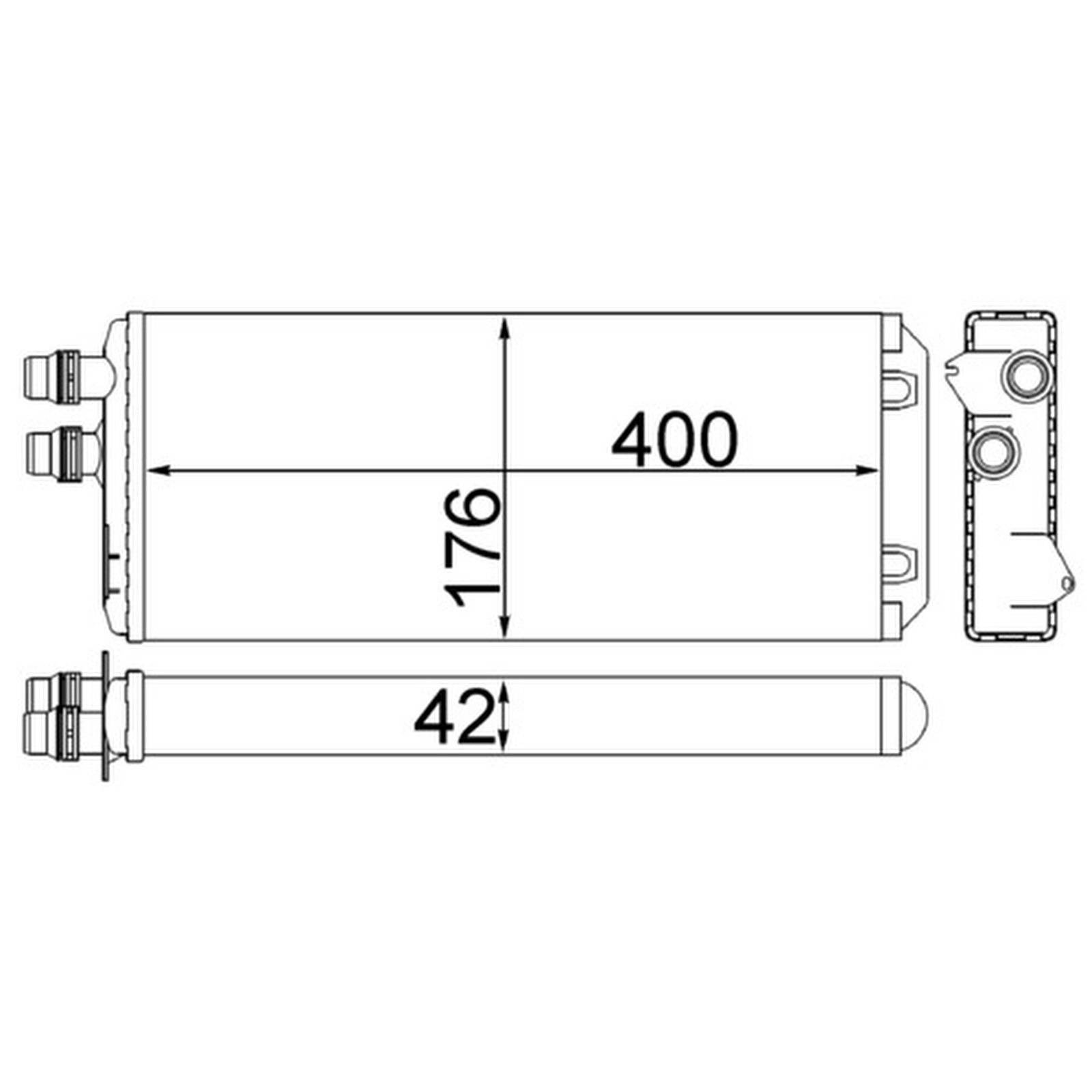 Wärmetauscher Innenraumheizung Alu 400 mm - 176 mm MAHLE für u.a. IVECO STRALIS-0