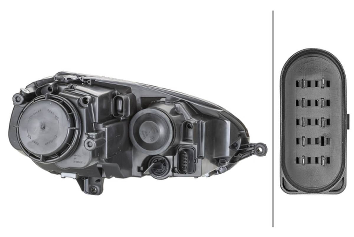 Hauptscheinwerfer rechts 12 V H7/H7 Halogen HELLA für u.a. VW GOLF-3
