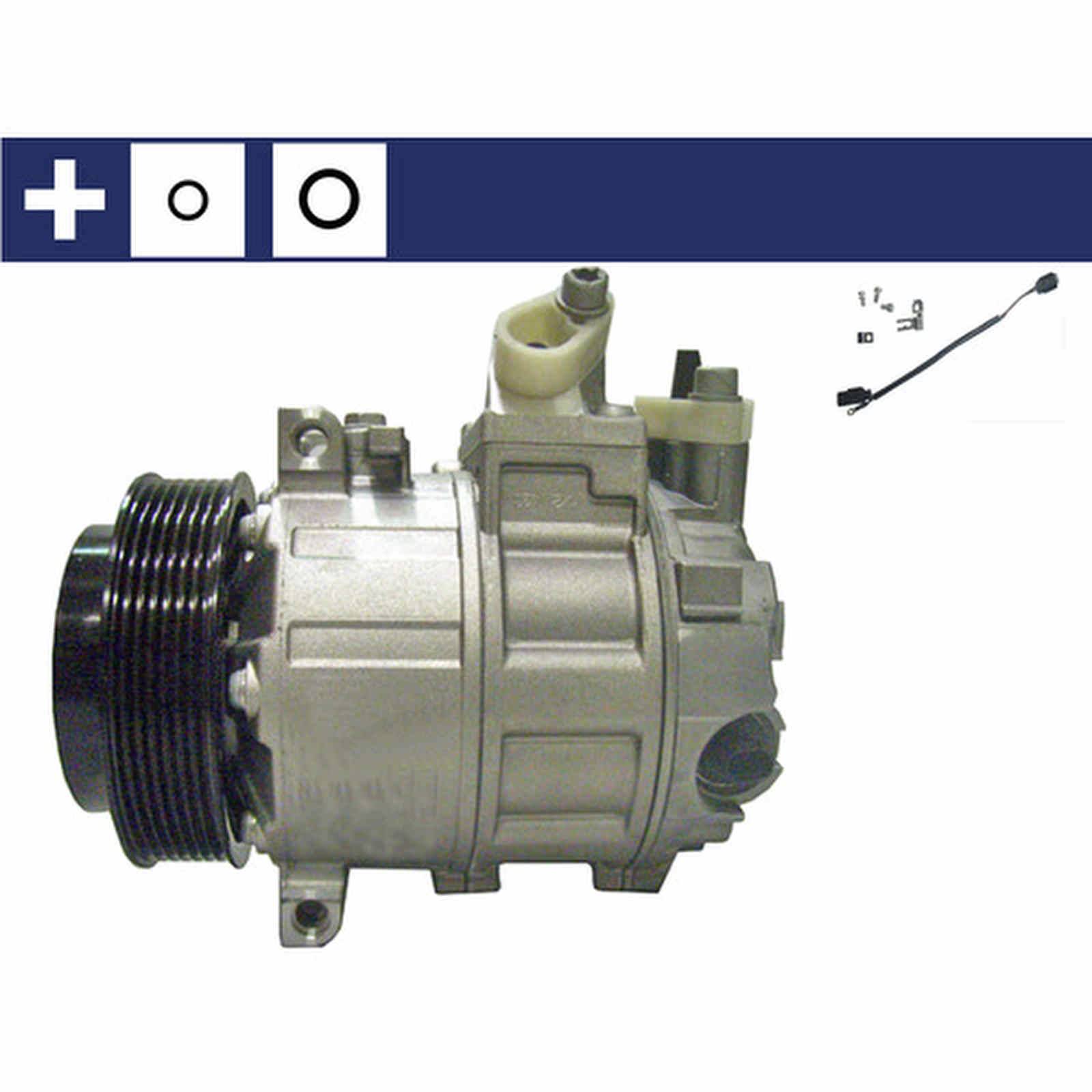Klimakompressor 12 V Ø 125 mm MAHLE für u.a. MERCEDES-BENZ C-KLASSE-0