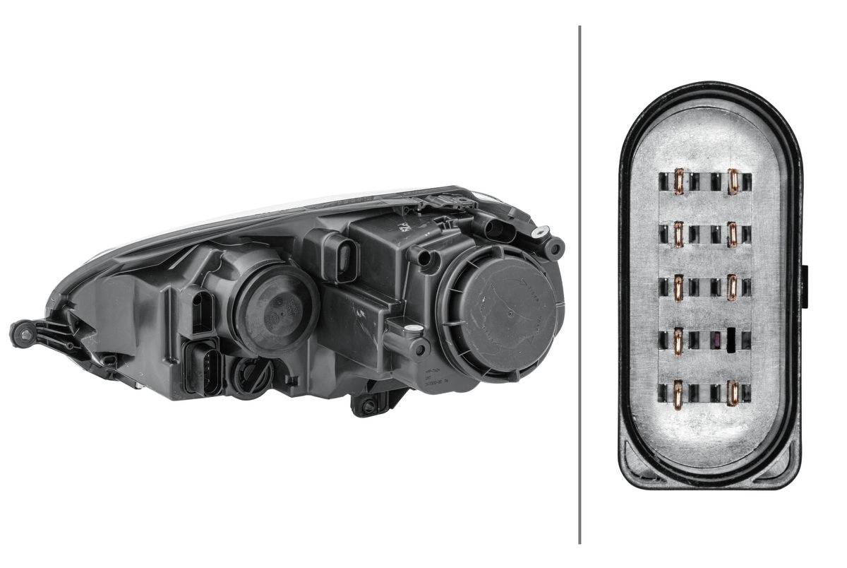 Hauptscheinwerfer rechts 12 V H7/H7 Halogen HELLA für VW GOLF-1
