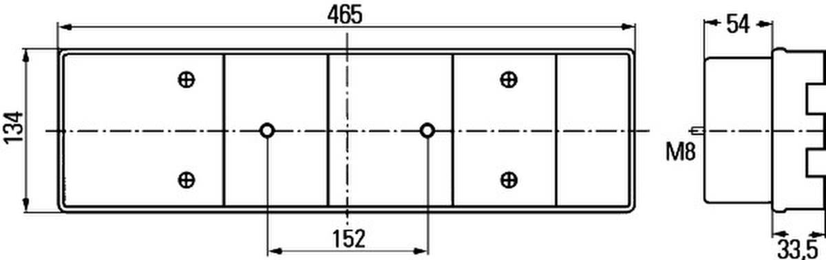 Rückleuchte rechts 24 V R5W Halogen HELLA für u.a. IVECO EUROCARGO-3