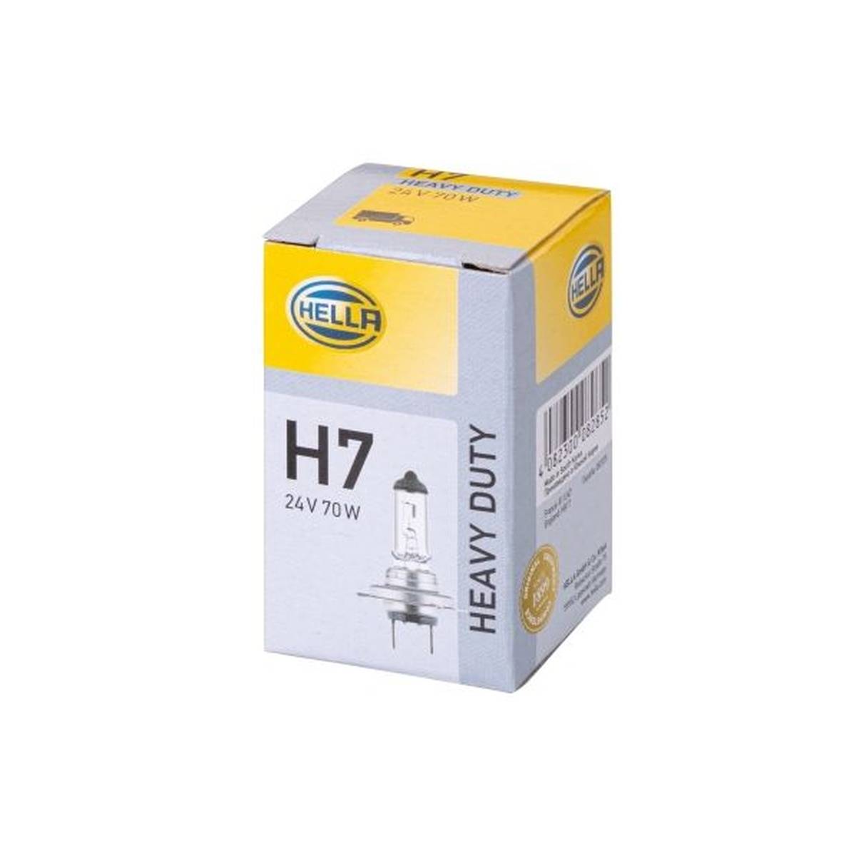 Glühlampe Hauptscheinwerfer 24 V 70 W H7 PX26d glasklar HELLA für u.a. MAN F2000-0