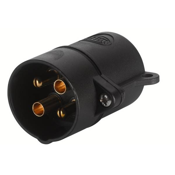 HELLA 8JA 001 920-011 Stecker - 24V - 4-polig - Stecker: Schraubkontakt - schwarz
