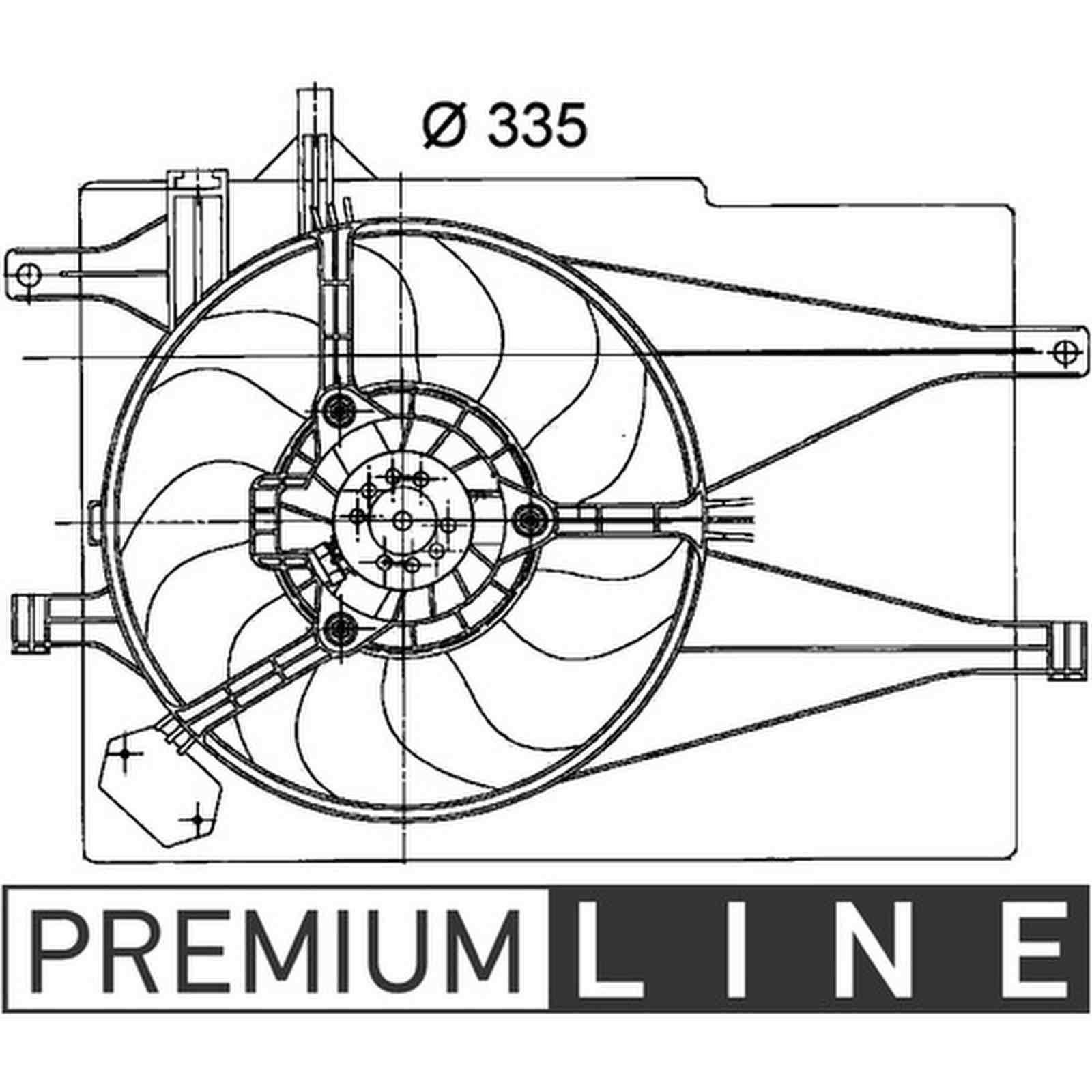 Lüfter Motorkühlung 12 V 113 W Ø 335 mm elektrisch MAHLE für u.a. FIAT SIENA-0