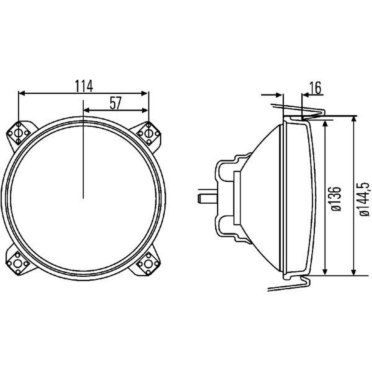 Hauptscheinwerfer links 12 V H4 Halogen HELLA passend für u.a. FORD-1