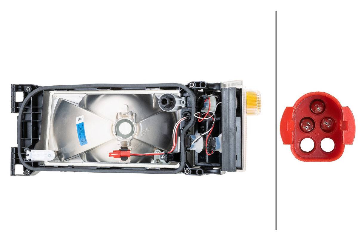 Hauptscheinwerfer rechts 24 V H4 Halogen HELLA für u.a. SCANIA 4-2