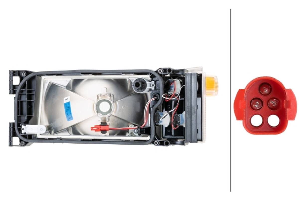 Hauptscheinwerfer rechts 24 V H4 Halogen HELLA für u.a. SCANIA 4-4