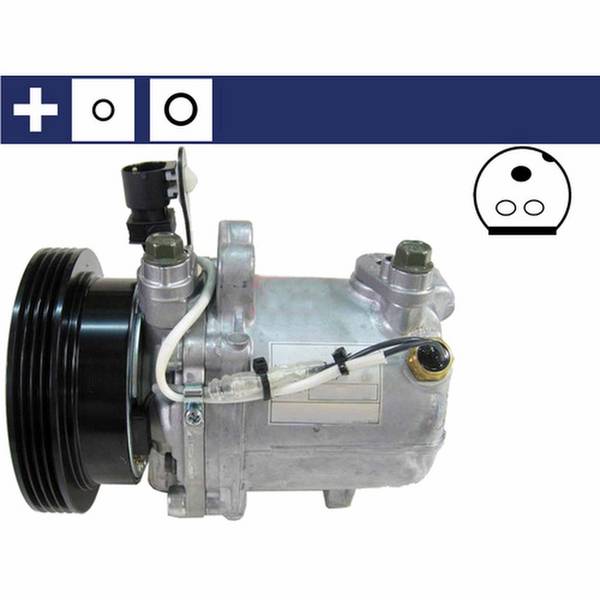 Klimakompressor 12 V Ø 115 mm MAHLE passend für u.a. BMW 3er