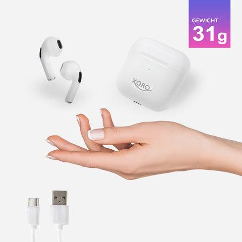 XORO KHB 30 Kabelloser In-Ear-Kopfhörer integrierter Akku extra Ladebox TWS Bluetooth 5.0 Mikrofon EIN-Tasten-Steuerung-1