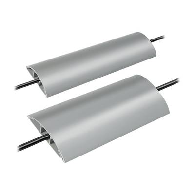 Brennenstuhl Kabelschutz - 100 cm - Grau - Breiter PVC Kabelkanal