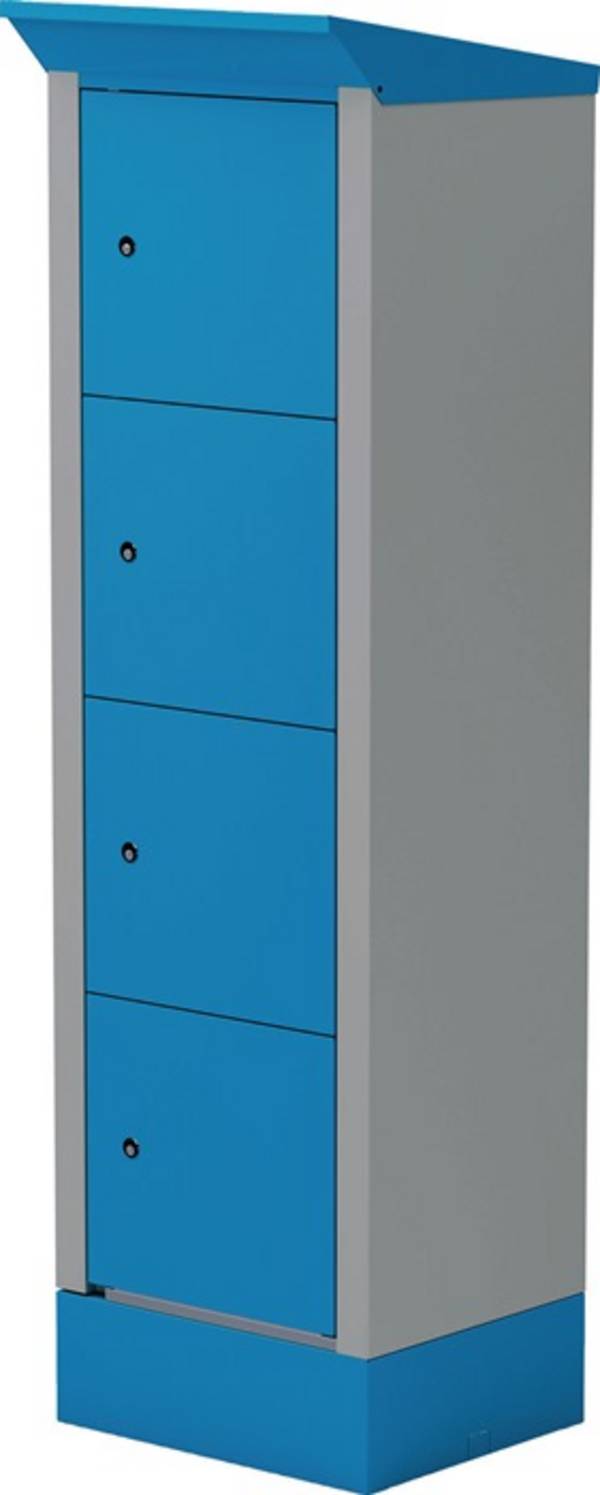 E-Bike Ladestation H2095xB600xT500mm Vollblech Türen lichtblau THURMETALL
