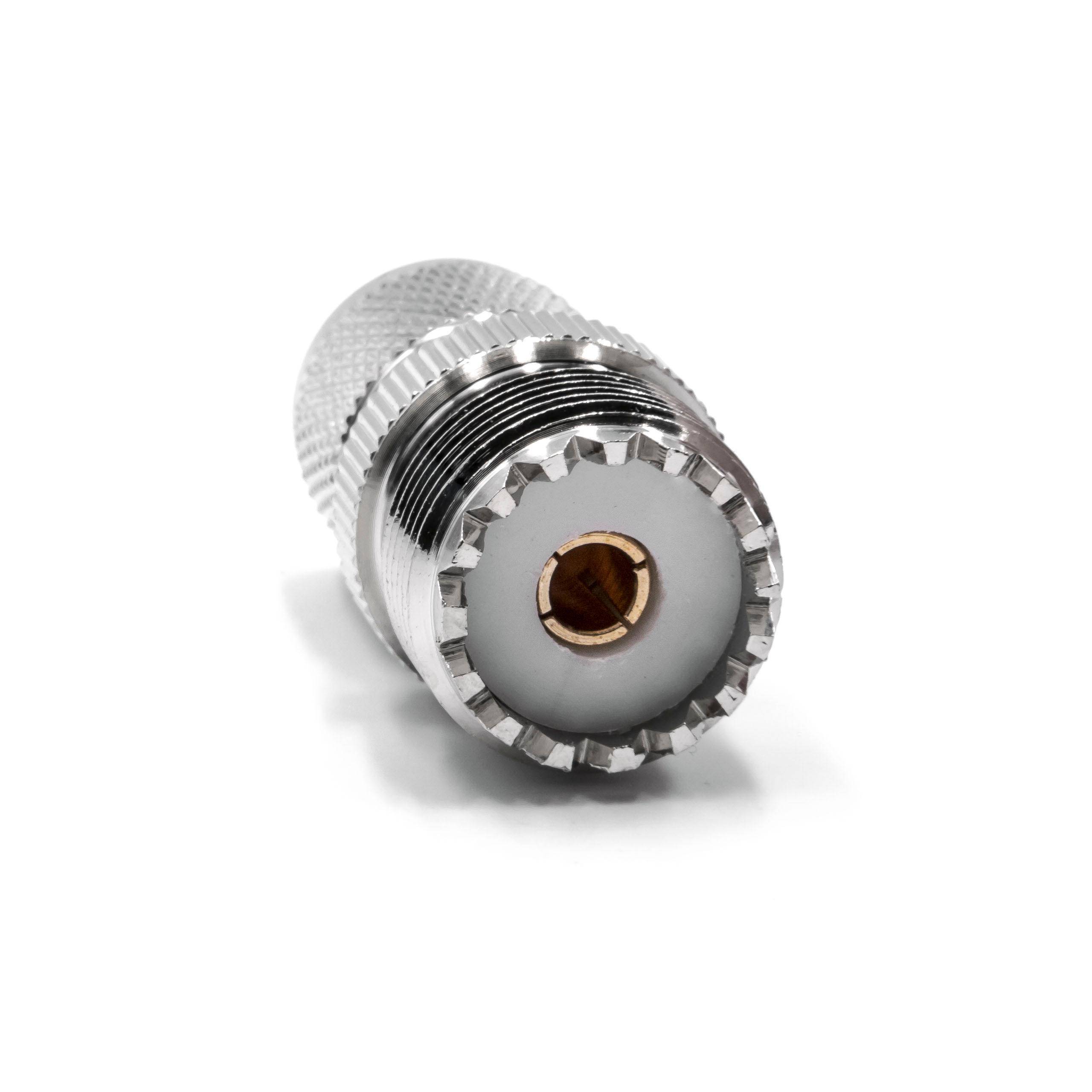 vhbw TNC Adapter (m) auf UHF PL-259 Buchse | für verschiedene Hochfrequenztechnik-Geräte - HF-Koaxialadapter-1