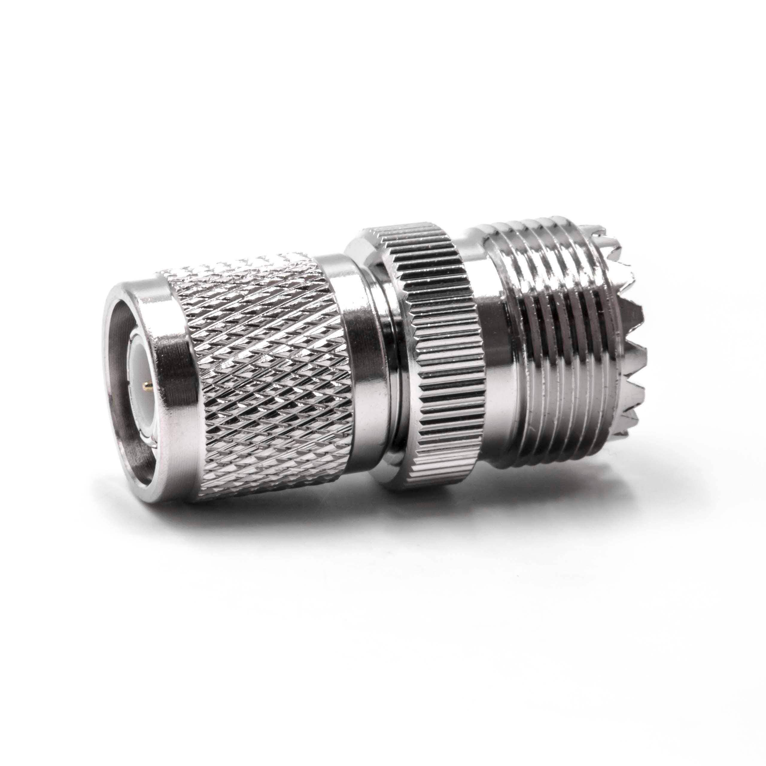 vhbw TNC Adapter (m) auf UHF PL-259 Buchse | für verschiedene Hochfrequenztechnik-Geräte - HF-Koaxialadapter-2