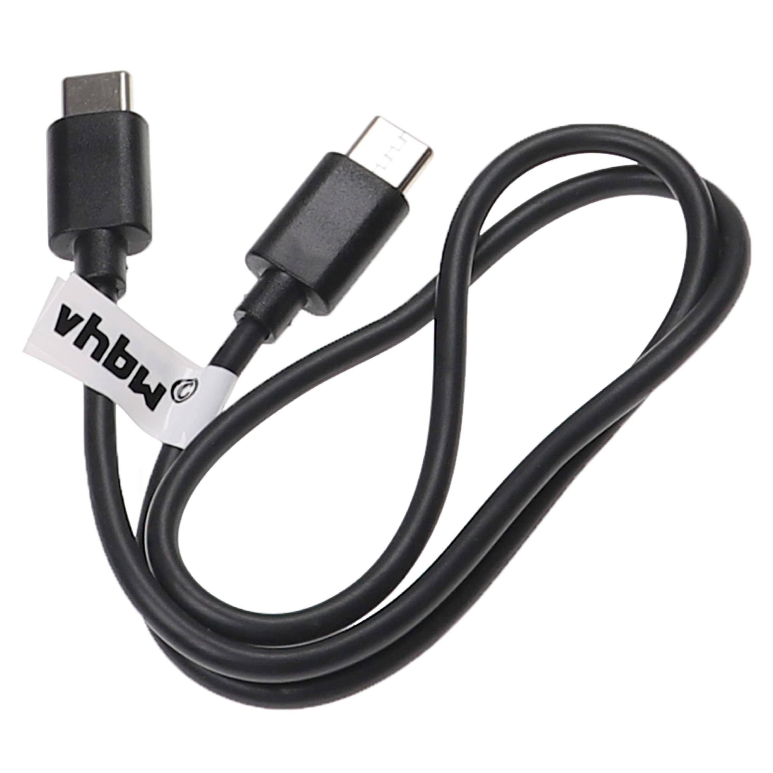 vhbw USB C Ladekabel für Laptops, Tablets, Smartphones, u.a. - USB C Kabel, 50 cm, 3,0 A, 60 W, Schwarz