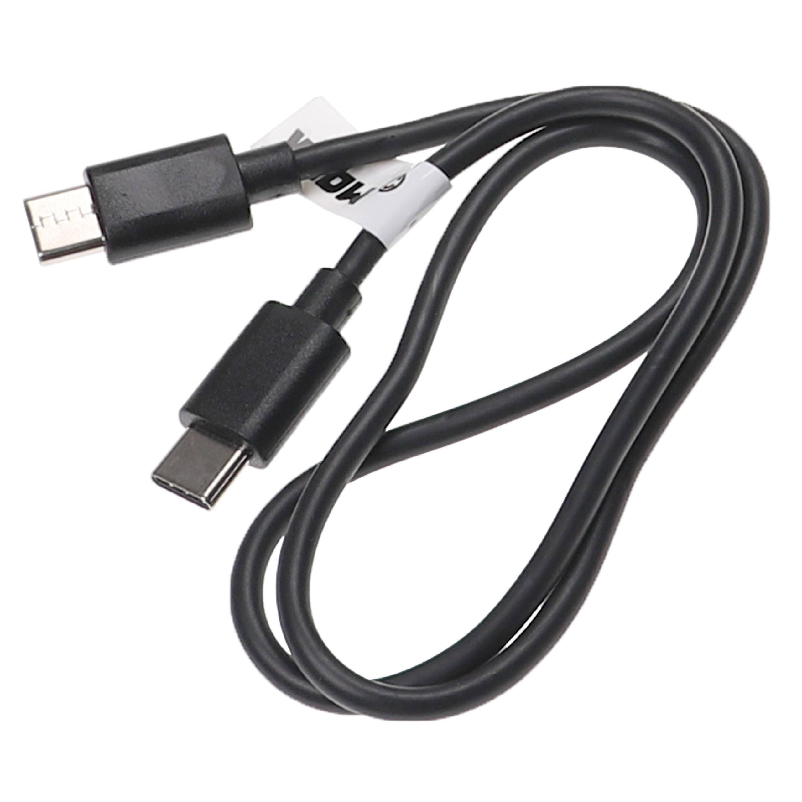 vhbw USB C Ladekabel für Laptops, Tablets, Smartphones, u.a. - USB C Kabel, 50 cm, 3,0 A, 60 W, Schwarz-1