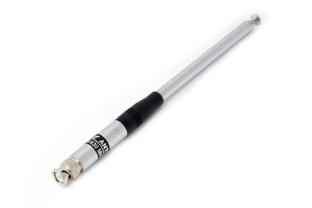 vhbw Antenne kompatibel mit Weierwei VEV-3288S Funkgerät | Ausziehbar, 23,3 cm - 120 cm, BNC Stecker Silber-0