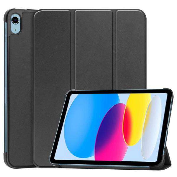 Für Apple iPad 11. Gen A16 2025 / 10.9 2022 3folt Wake UP Smart Schwarz Tasche Hülle