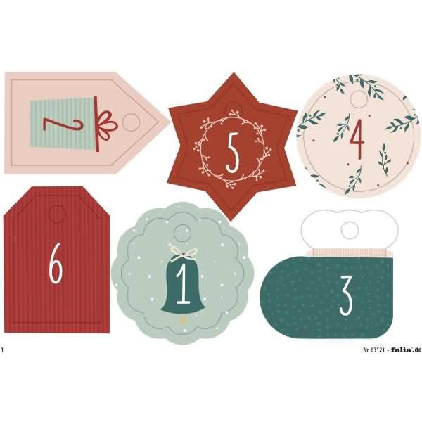 Adventskalender-Set 24 Beutel in Juteoptik natur-1
