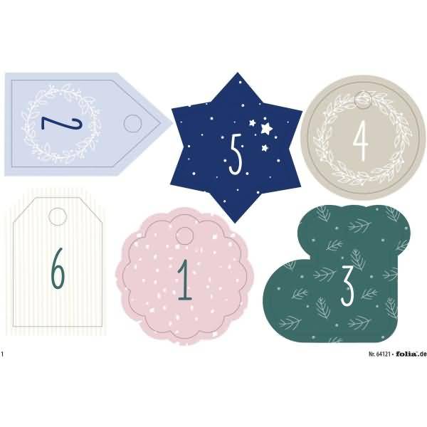 Adventskalender-Set Basic Stoffbeutel 49-teilig-1