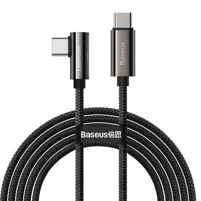 Baseus Legend Series USB Type C Kabel, C Stecker - C Stecker gewinkelt, 100W PD, schwarz, 2m