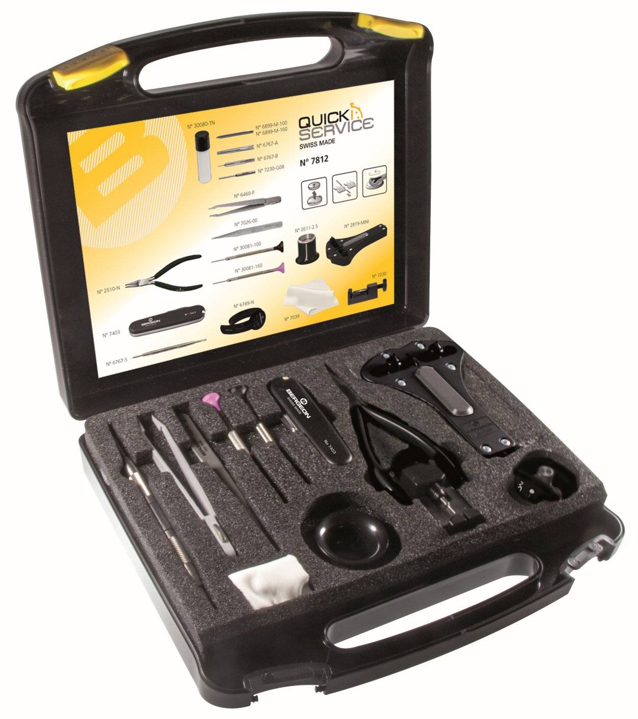 Bergeon 7812 Uhrenwerkzeug-Set, QUICK SERVICE, 18-teilig, swiss made-1