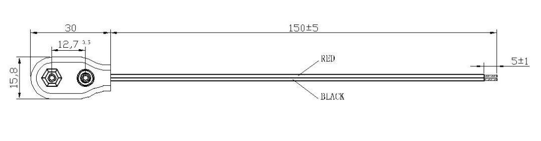 Goobay 1x 9V Block Batteriehalter lose Kabelenden-1