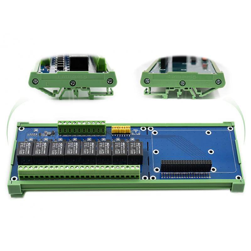 8 Kanal Hutschienen Relaismodul für Raspberry Pi-4