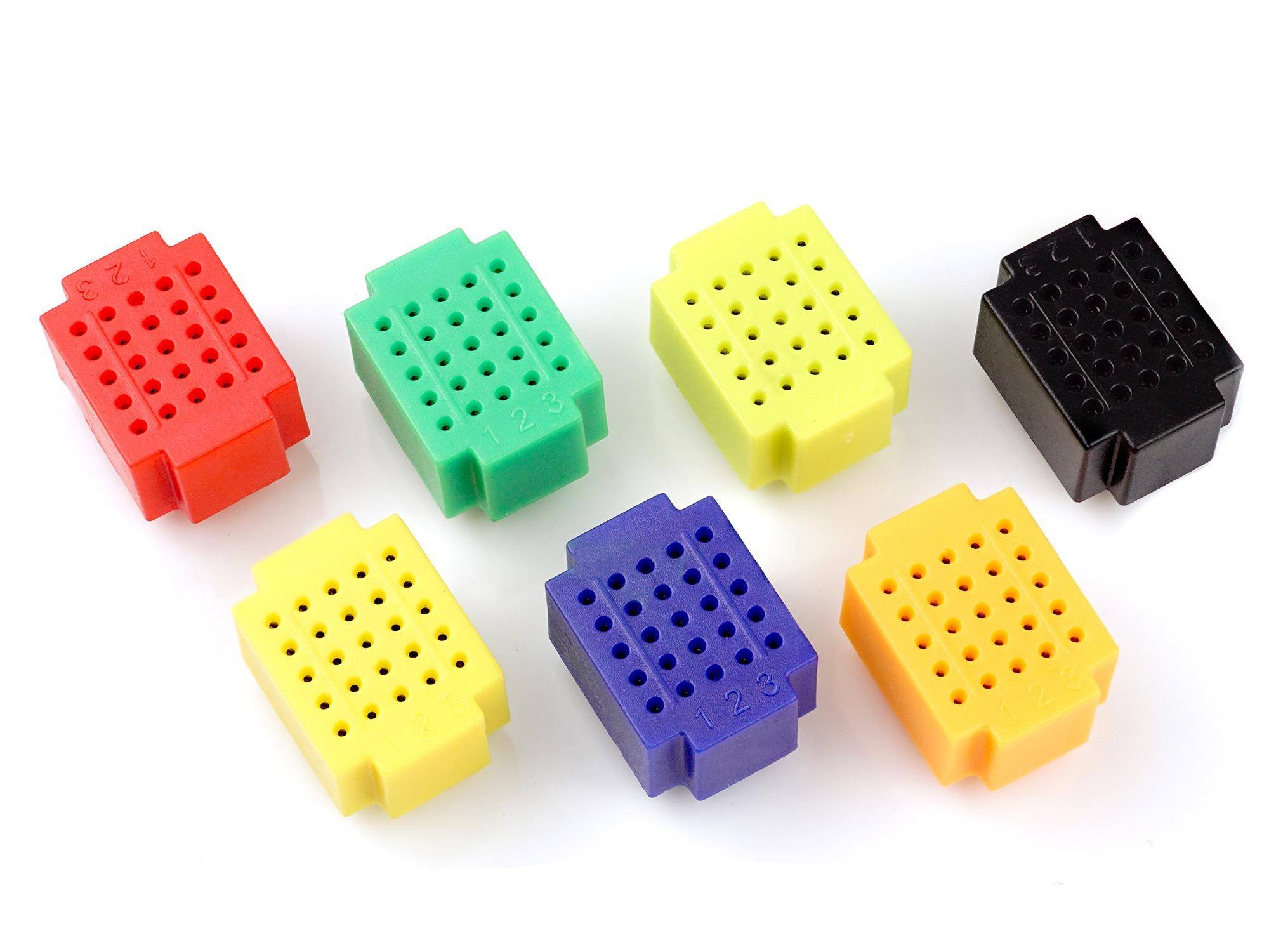 Super Mini Breadboard mit 25 Kontakten - Set mit 7 Stück-0