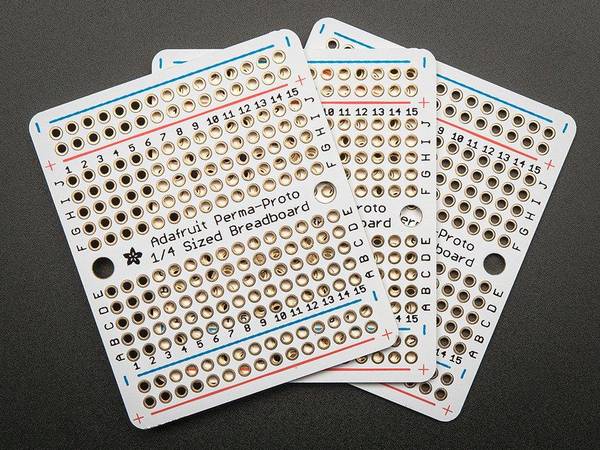 Adafruit Steckbrett, Mehrzweck Beschichtetes Durchgangsloch (PTH) 5-Loch-Pad (beidseitig) 589