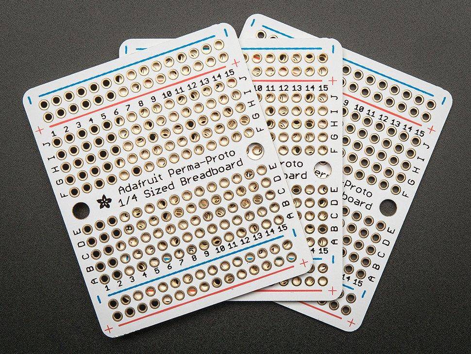 Adafruit Steckbrett, Mehrzweck Beschichtetes Durchgangsloch (PTH) 5-Loch-Pad (beidseitig) 589-0