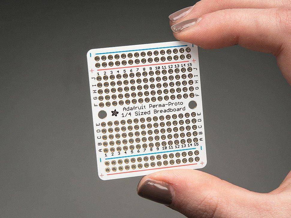 Adafruit Steckbrett, Mehrzweck Beschichtetes Durchgangsloch (PTH) 5-Loch-Pad (beidseitig) 589-1