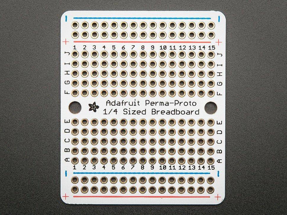 Adafruit Steckbrett, Mehrzweck Beschichtetes Durchgangsloch (PTH) 5-Loch-Pad (beidseitig) 589-2