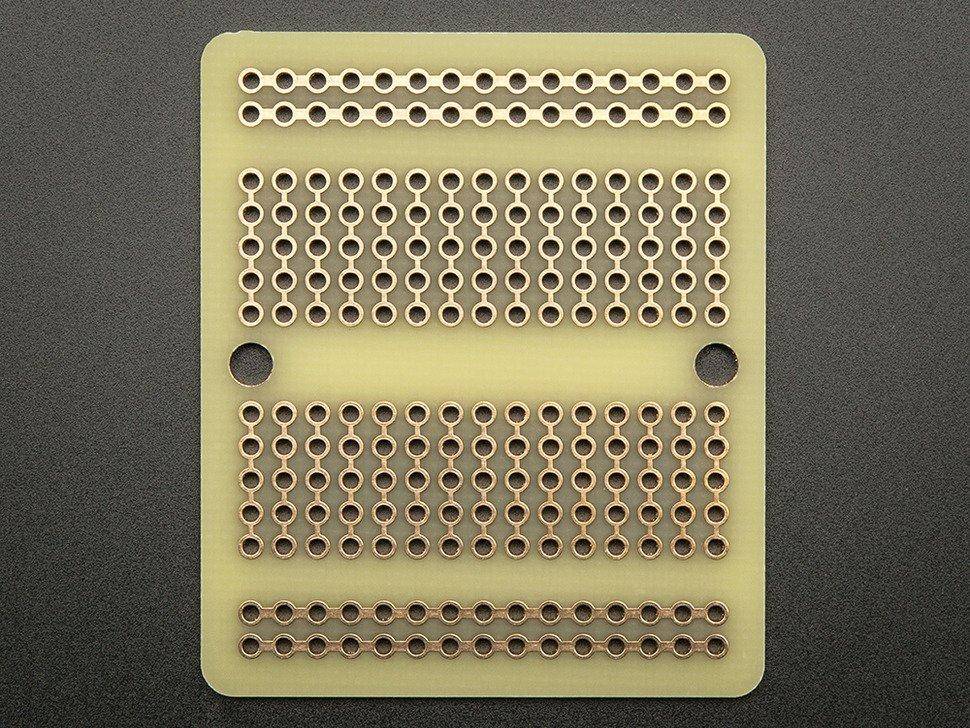 Adafruit Steckbrett, Mehrzweck Beschichtetes Durchgangsloch (PTH) 5-Loch-Pad (beidseitig) 589-4