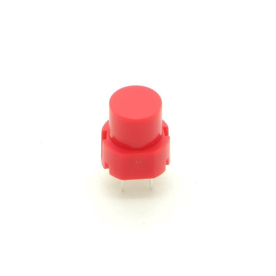 Mikro-Drucktaster 12mm rund, Printmontage, Schließer - Farbe: rot-0