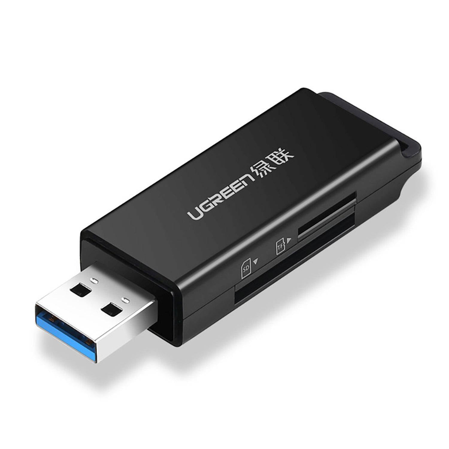 Ugreen tragbarer TF/SD-Kartenleser für USB 3.0, Datenübertragung von bis zu 95 MB/s Schwarz (CM104)-0