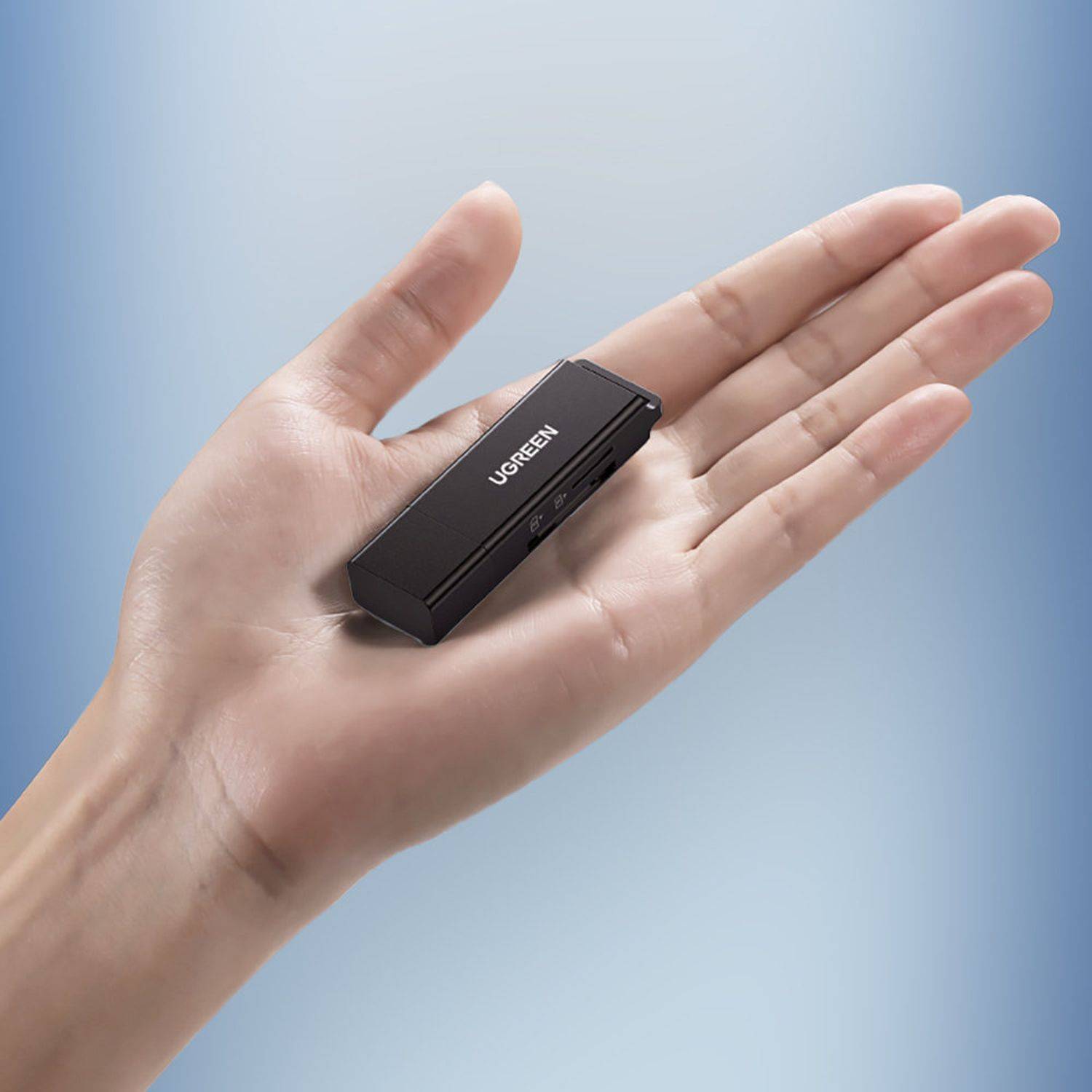 Ugreen tragbarer TF/SD-Kartenleser für USB 3.0, Datenübertragung von bis zu 95 MB/s Schwarz (CM104)-2