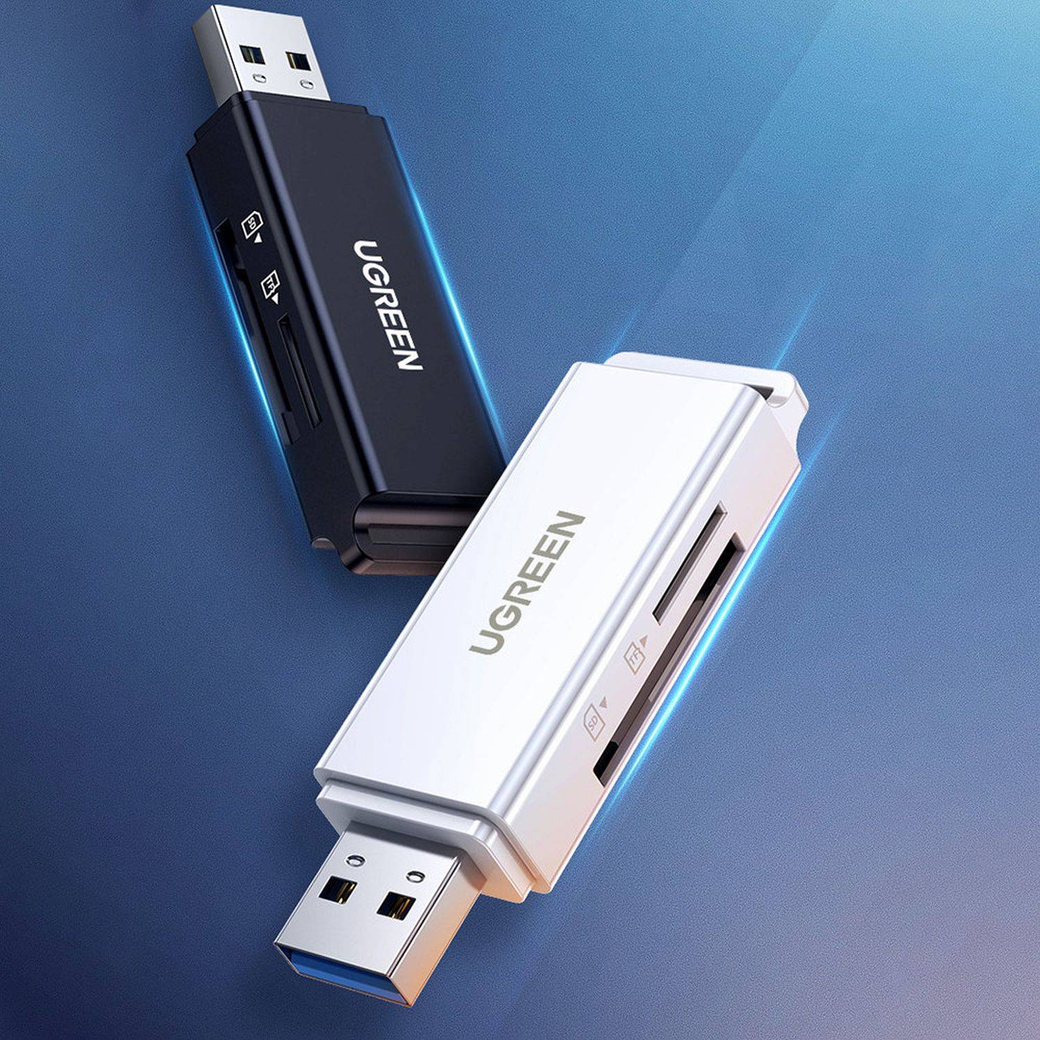 Ugreen tragbarer TF/SD-Kartenleser für USB 3.0, Datenübertragung von bis zu 95 MB/s Schwarz (CM104)-3