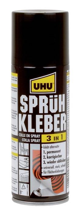 Sprühkleber 3 in 1 leicht gelblich 200 ml Spraydose UHU-0
