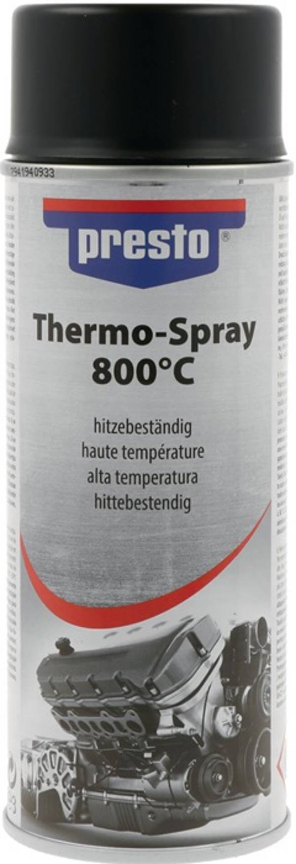 Thermo-Lackspray Profi 800GradC schwarz 400 ml Spraydose PRESTO