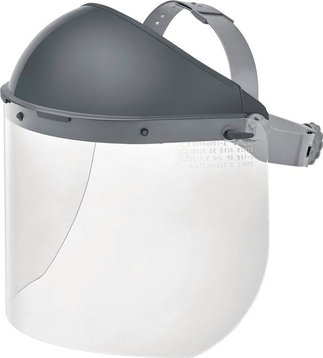 Elektriker Gesichtsschutz GFKKH001-E PC,klar 460x200x1,5mm EN 166,EN 170,GS-ET29-0
