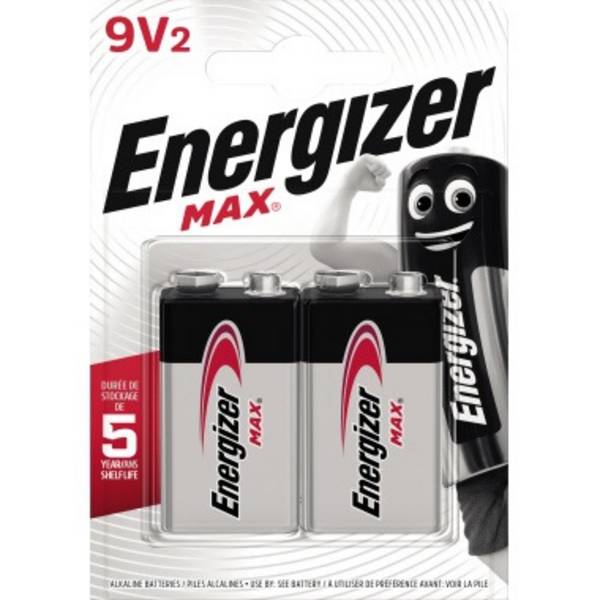 Energizer Batterie Max Alkaline 9V/E-Block/6LR61 2 St./Pack.