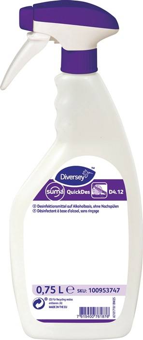 Sprühdesinfektionsmittel QuickDes 4.12 f.Oberflächen 750 ml Sprühflasche SUMA-0