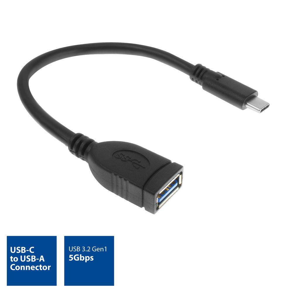 ACT AC7340 USB-C OTG-Kabel USB 3.2 Gen2 USB-C Stecker/USB-A Buchse - 20 cm-0