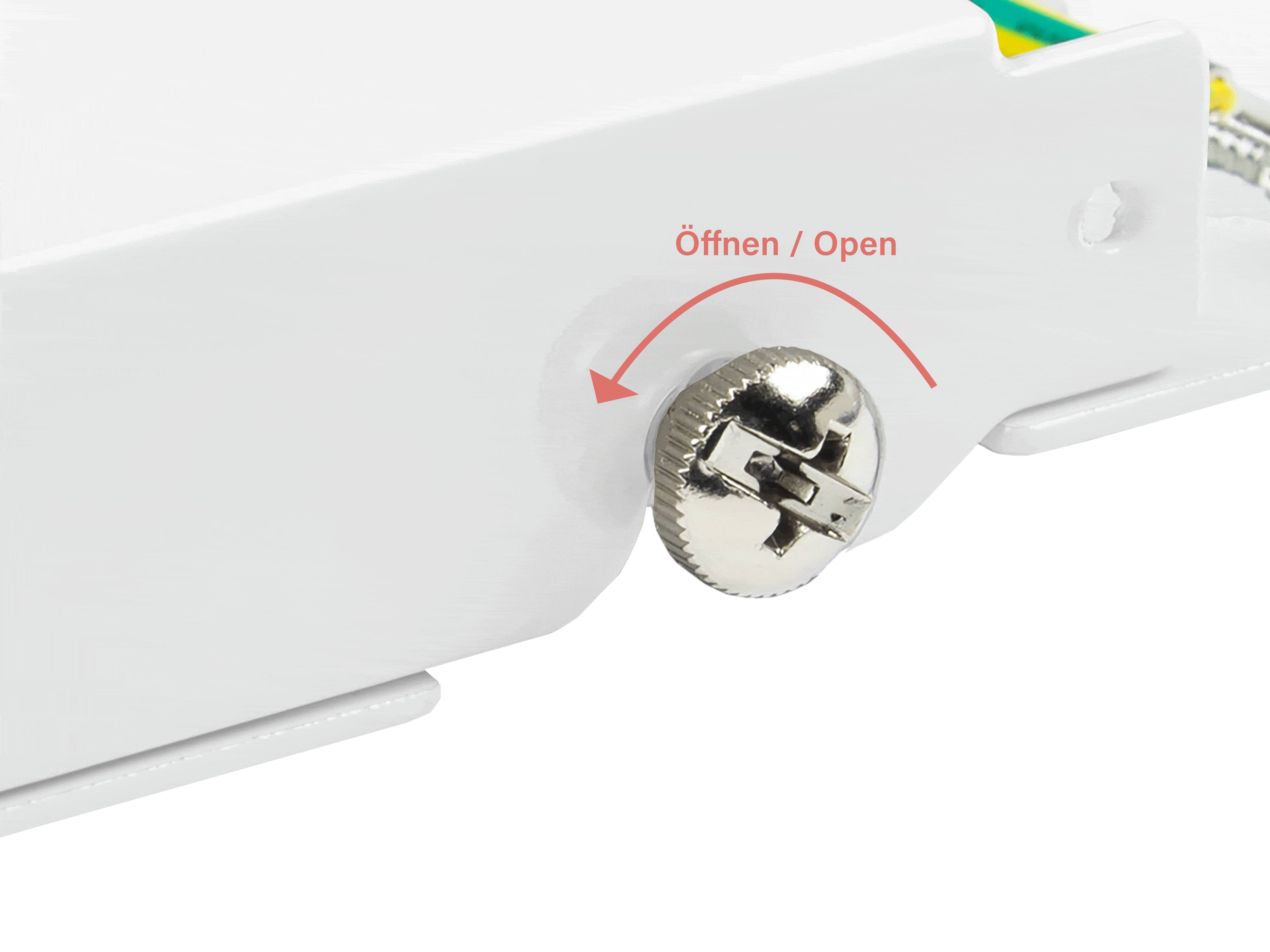 Patchpanel 10" Cat. 6A, 8-Port, 0,5 HE, STP geschirmt, werkzeugloses Öffnen, Reinweiß (RAL9010), Good Connections®-3