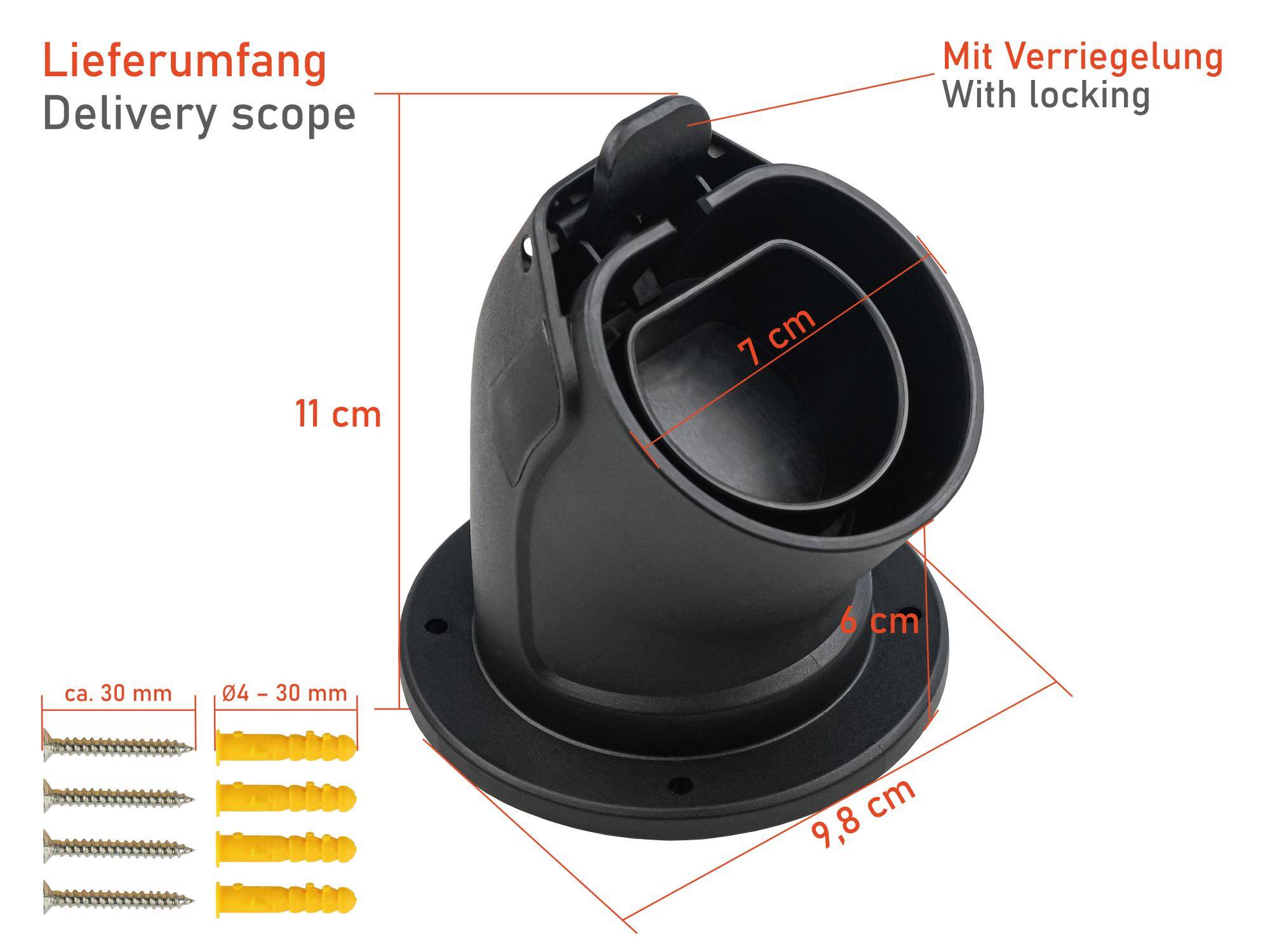 kabelmeister® Wandhalterung für Typ 2 Ladekabel von Elektro- und Hybridfahrzeugen-3