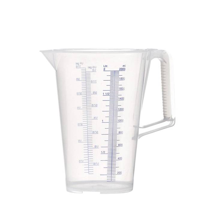 Messbecher 2l blau bedruckte Skala PP PRESSOL-0