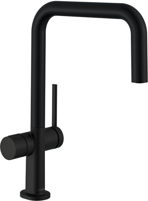 Hansgrohe Talis M54mm, Einhebel-Küchenmischer U 220mm, 8l/min, Geräteabsperrventil, 1jet, Mattschwarz