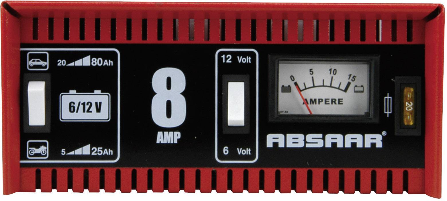 Absaar 8A 612V 77911 77911 Werkstattladegerät 6 V, 12 V 8 A Absaar 8A 612V 77911 77911 Werkstattladegerät 6 V, 12 V 8 A